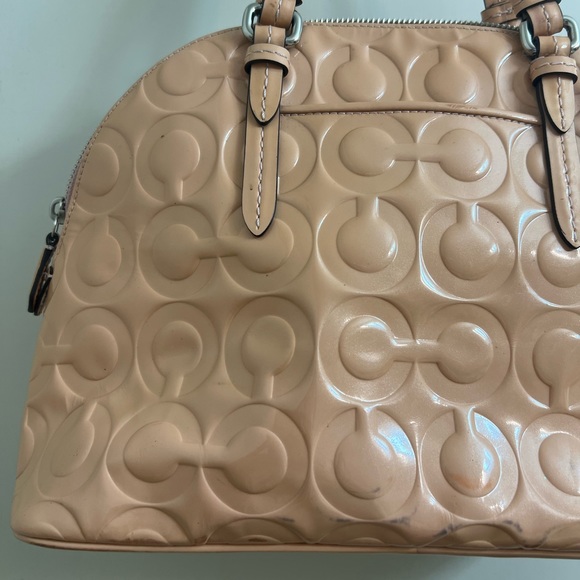 Coach signature Debossed Patent Leather Mini Satchel Crossbody bag - Picture 8 of 16